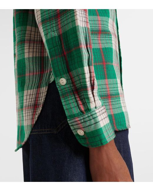 Polo Ralph Lauren Green Plaid Cotton Twill Shirt