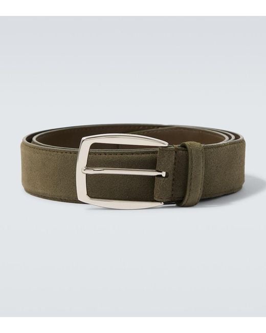 Brioni Green Suede Belt for men