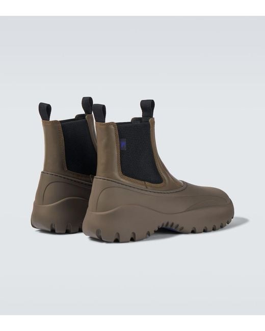 Burberry Chelsea Boots Aus Leder in Brown für Herren