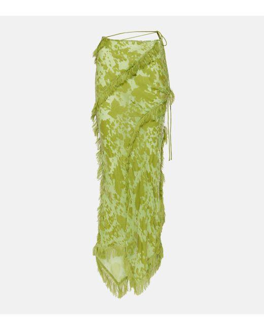Acne Green Velvet Maxi Dress