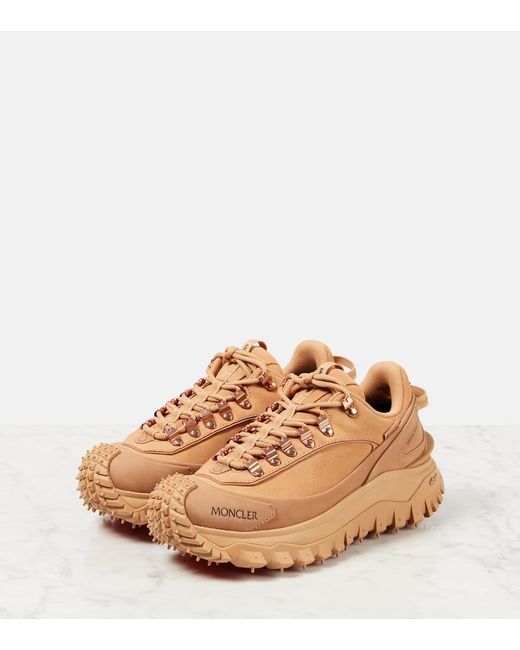 Moncler Brown Sneakers Trailgrip Apex Aus Leder