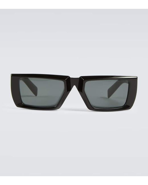 Prada Black Rectangular Sunglasses for men