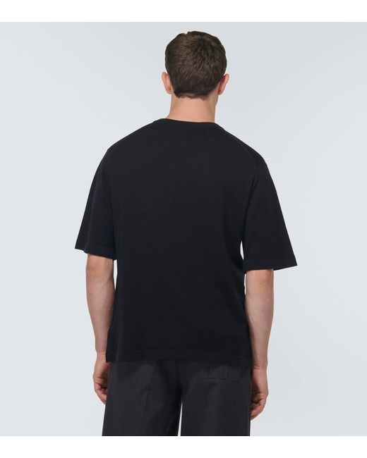 Camiseta Tindall en punto de algodon John Smedley de hombre de color Black