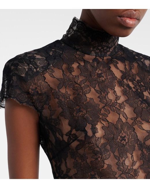 Valentino Black Cotton-Blend Top