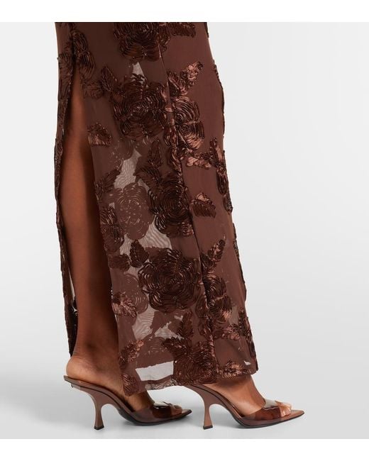 ROTATE BIRGER CHRISTENSEN Purple Besticktes Maxikleid Tasha