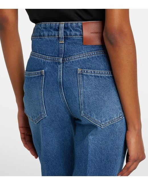 Victoria Beckham Blue Julia Straight Jeans