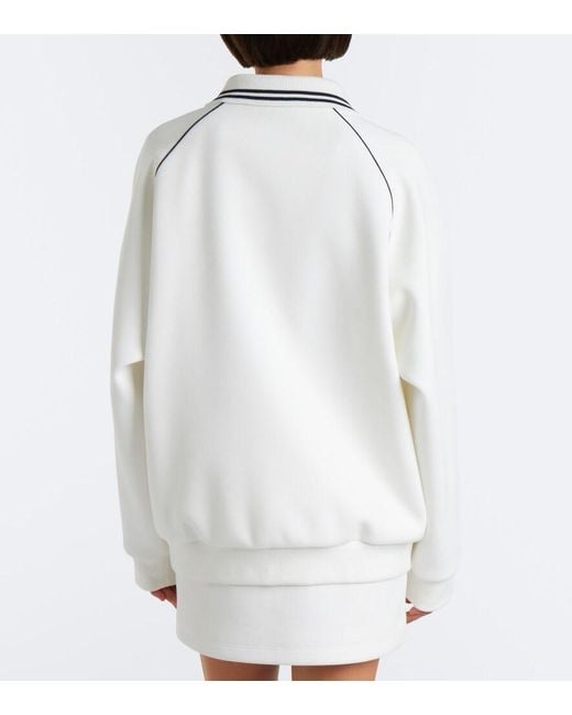 Miu Miu White Cotton Pique Blouson Jacket