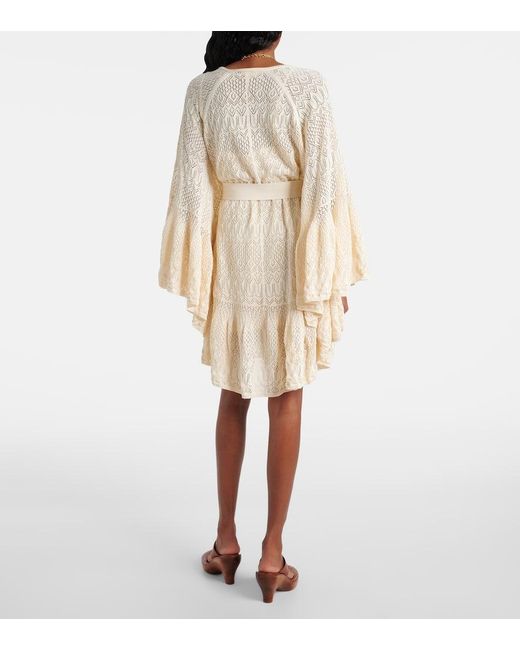 Zimmermann Natural Minikleid Coco Aus Spitze