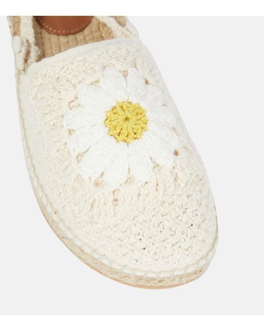 Alanui White Espadrilles Daisy Aus Haekelstrick