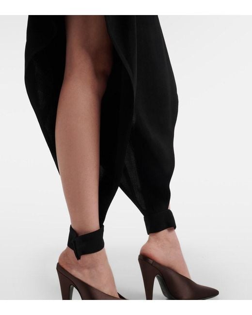 Alaïa Black Triangle Ruffled Pants