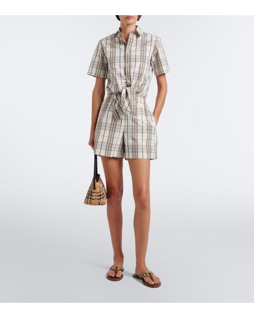 Burberry Metallic Margate Mini Raffia Shoulder Bag