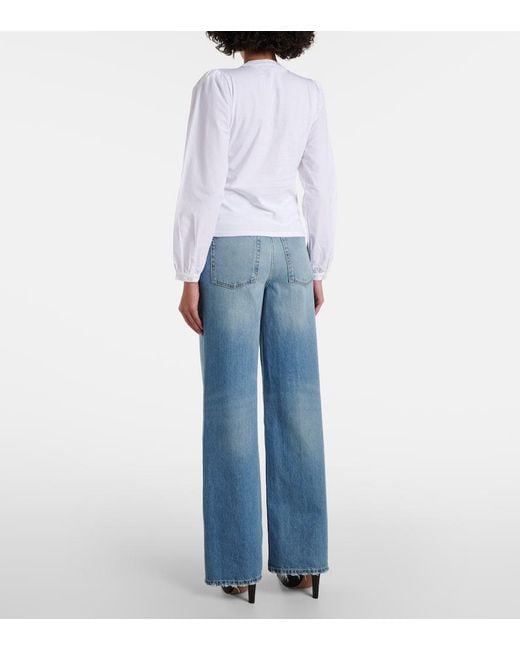 FRAME White Bluse Aus Baumwolle