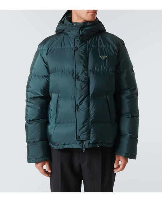Prada Green Re-Nylon Down Jacket for men