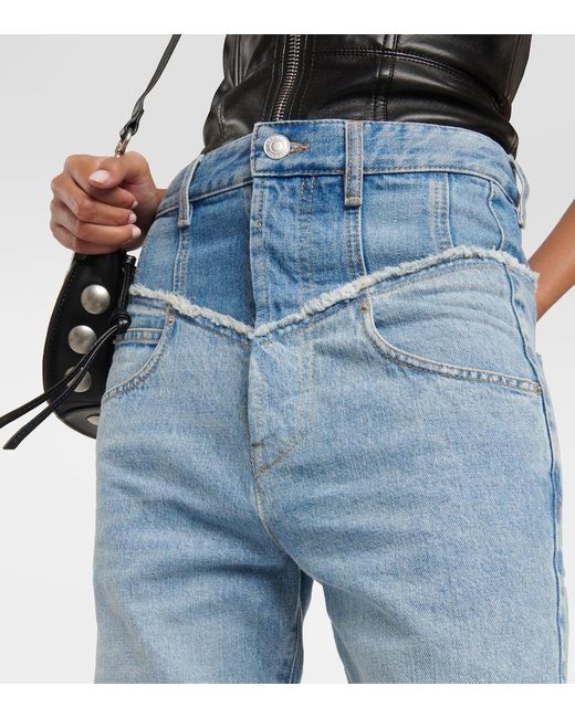 Isabel Marant Blue Noemie High-Waisted Denim Jeans