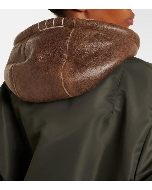 J.W. Anderson Black Shearling-Trimmed Bomber Jacket