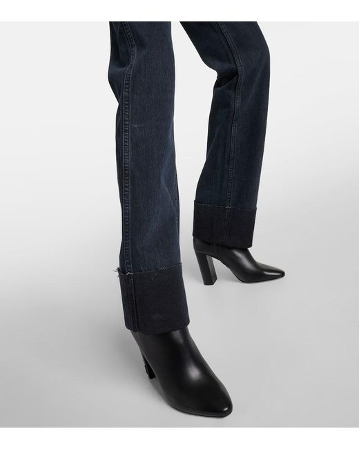 Re/done Blue High-rise Straight Jeans