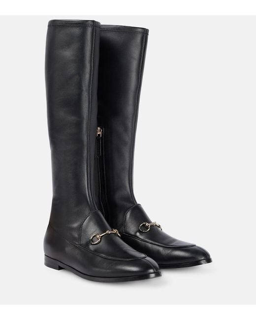 Botas Jordaan De Piel Con Horsebit Gucci de color Black