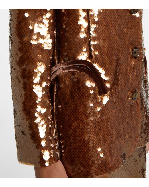 Blazé Milano Brown Tarantella Chiller Sequined Blazer