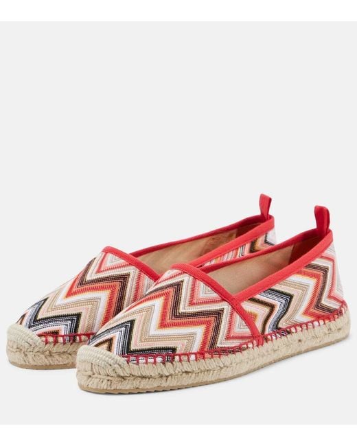 Missoni Red Elle Raschel Espadrilles