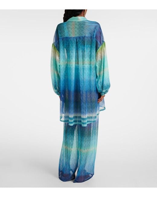 Missoni Blue Zigzag Shirt