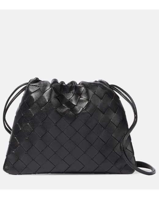 Borsa A Tracolla Dustbag Small di Bottega Veneta in Black
