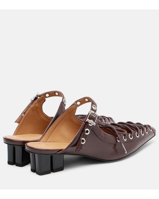 Mules Eyelets 35 Stringate di Ganni in Brown