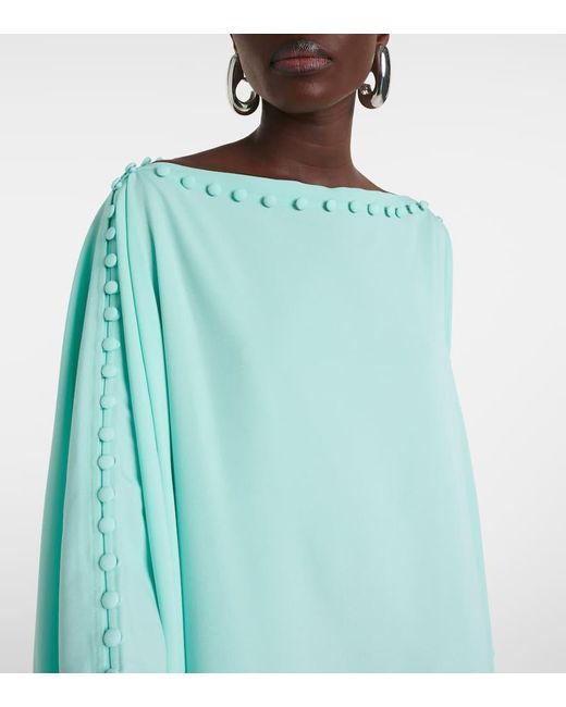 ‎Taller Marmo Blue Mila Crepe Cady Kaftan