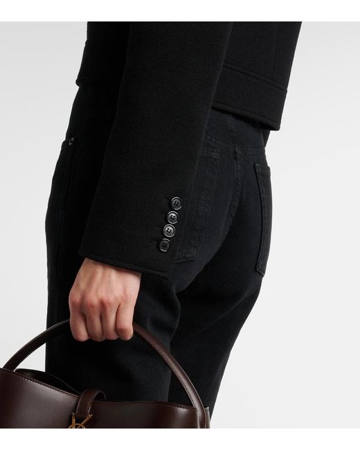 Saint Laurent Black Wool-Blend Jacket
