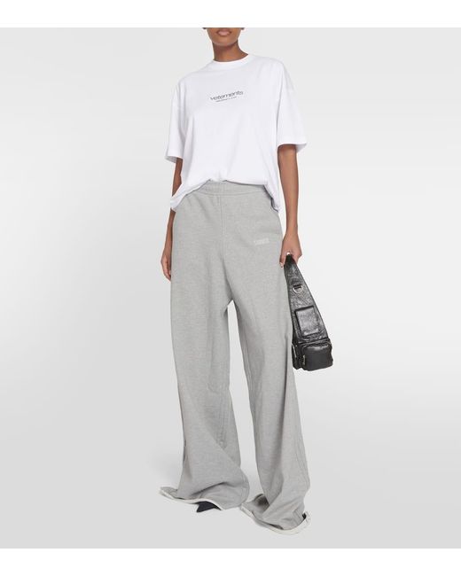 Pantalones deportivos oversized de algodon Vetements de color Gray