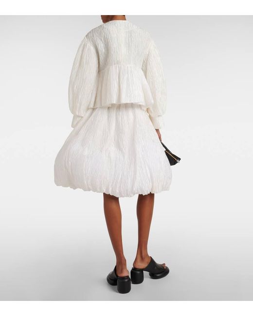 Blusa in misto cupro di Noir Kei Ninomiya in White