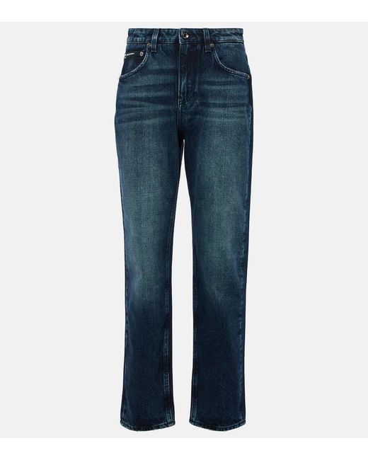 Jeans rectos de tiro alto Dolce & Gabbana de color Blue