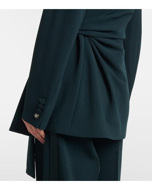 Max Mara Green Comma Cady Wrap Jacket