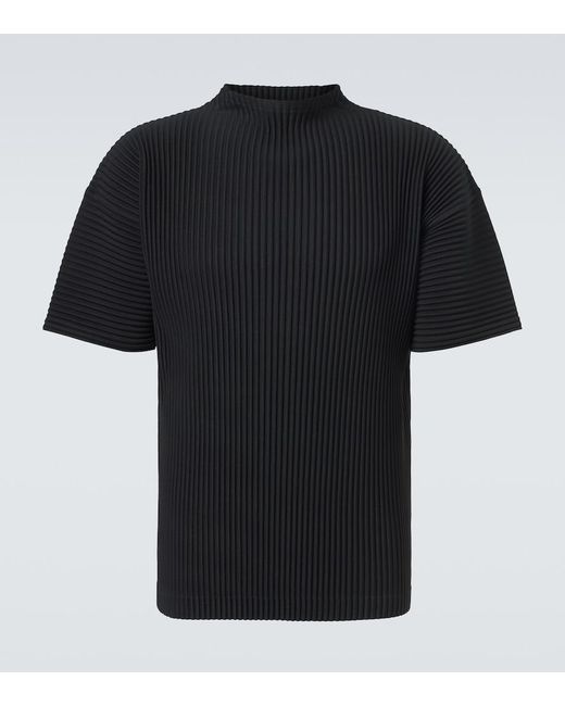 Homme Plissé Issey Miyake Black Monthly Colors: March Pleated T-Shirt for men