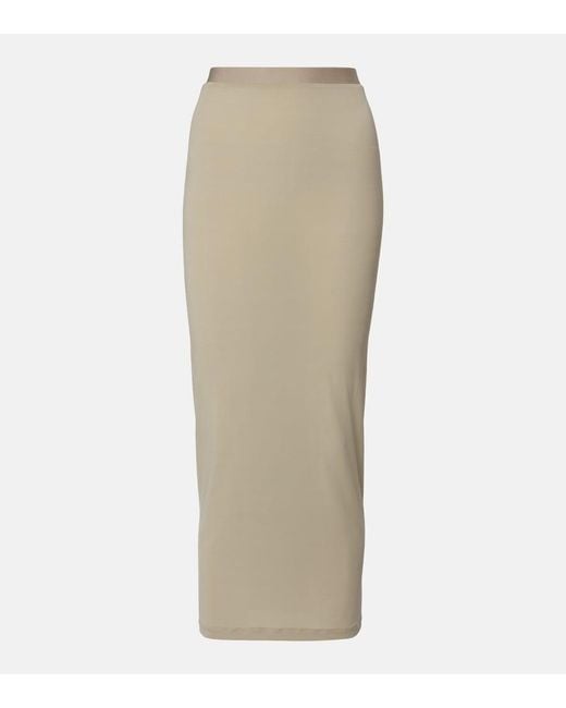 Wardrobe NYC Natural Sheer Pencil Skirt