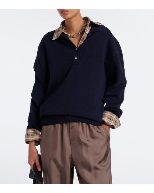 Pullover Polo di Rohe in Blue