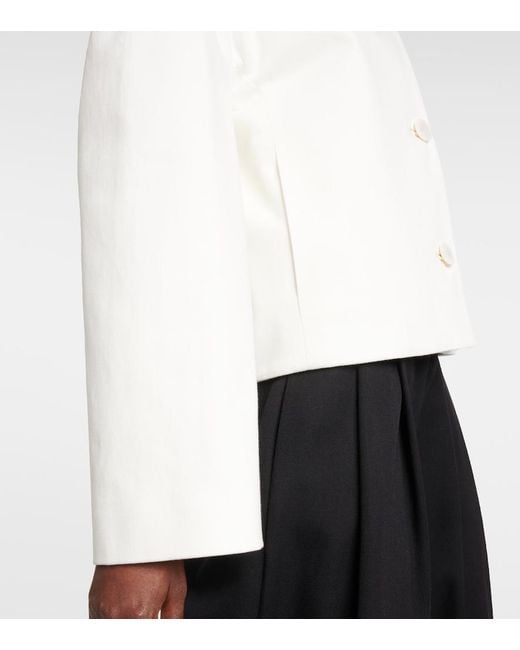 FFORME White Dev Cropped Denim Jacket