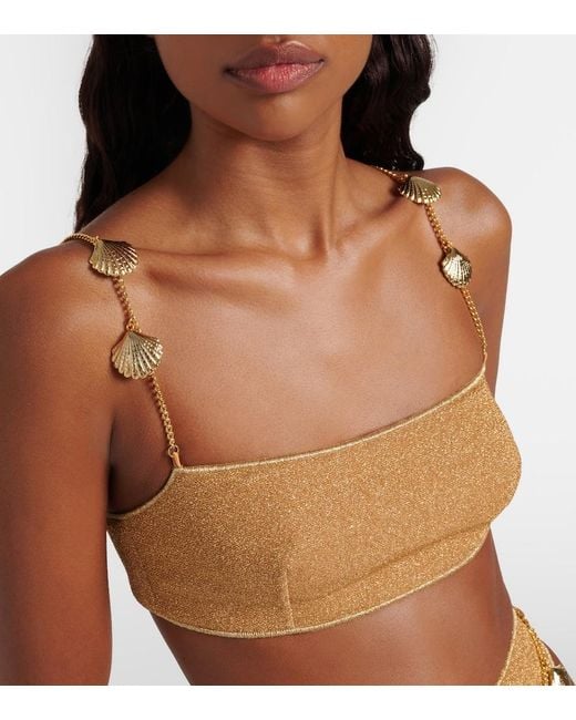 Oseree White Lumiere Embellished Bikini
