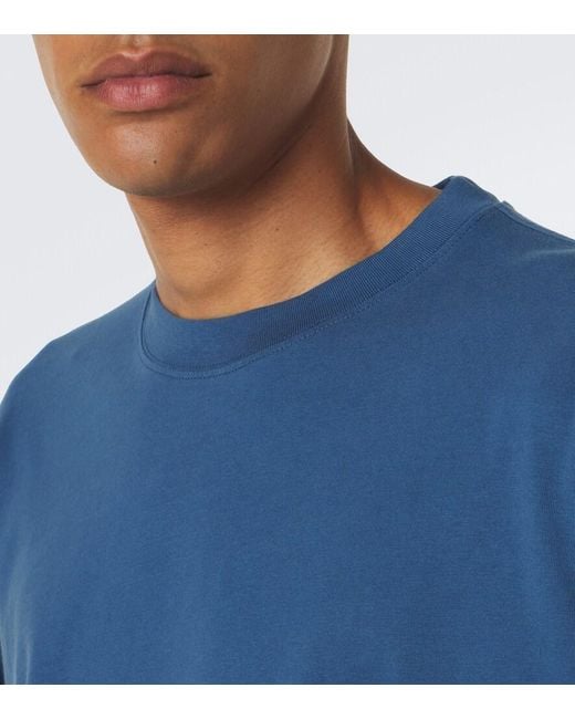 Dries Van Noten Blue Cotton Jersey T-Shirt for men