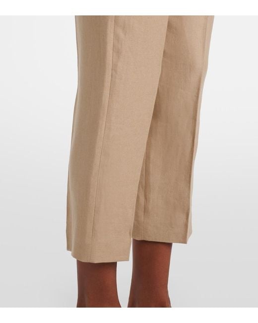 Loro Piana Natural Neo Derk Linen Crepe Straight Pants