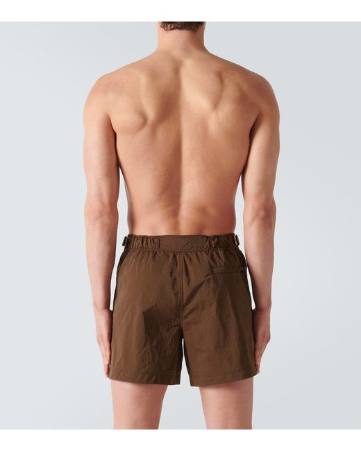 Zegna Brown Swim Trunks for men