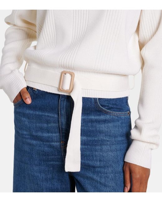 Chloé White Iconic Milk Wool-Blend Sweater