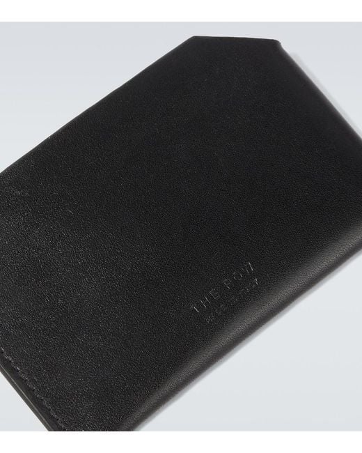 The Row Black Leather Wallet for men