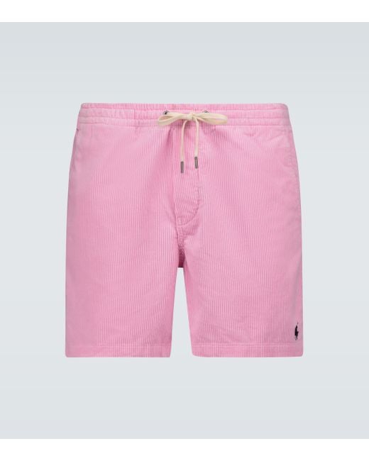 Polo Ralph Lauren Pink Corduroy Cotton Shorts for men