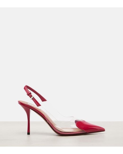 Escarpins Slingback Le Cour 90 En Cuir Verni Alaïa en coloris Red