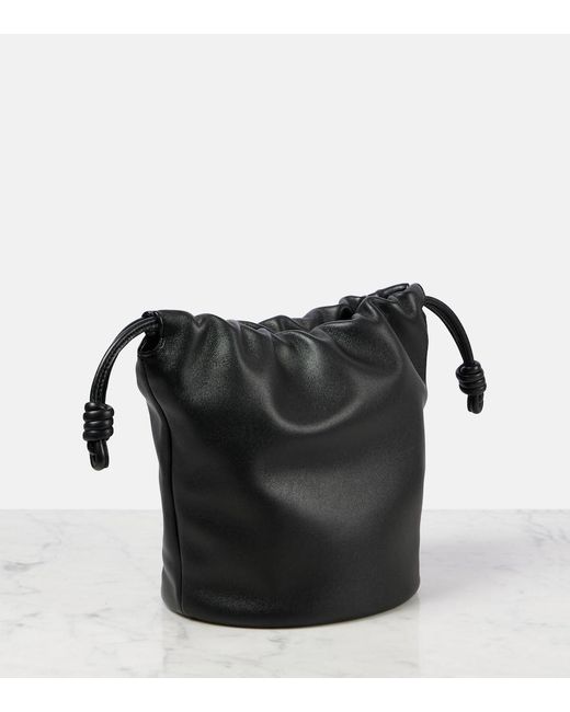Loewe Black Bucket-Bag Flamenco Small aus Leder