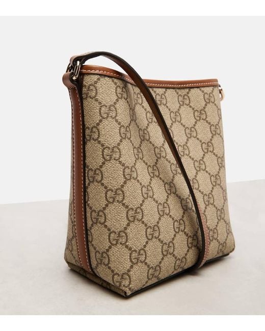 Gucci Metallic Gg Emblem Small Bucket Bag