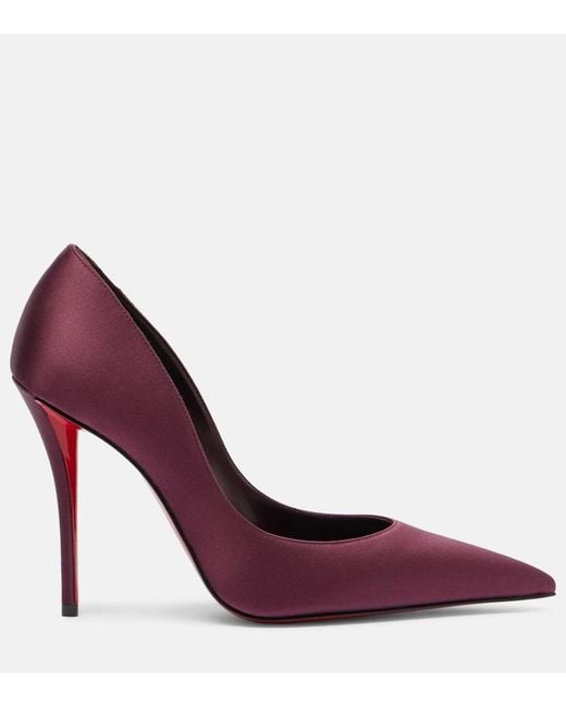 Christian Louboutin Purple Pumps Miss Z 100 Aus Satin