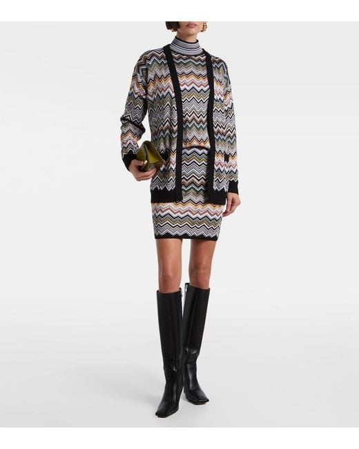 Missoni Brown Zig Zag Miniskirt
