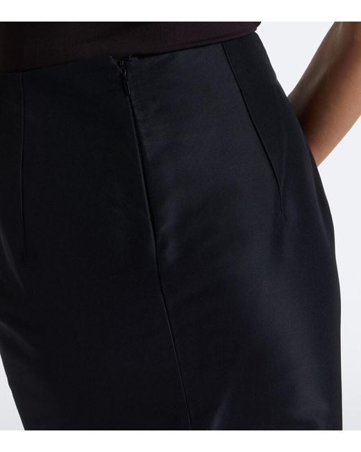 Gucci Black Silk Faille Pencil Skirt