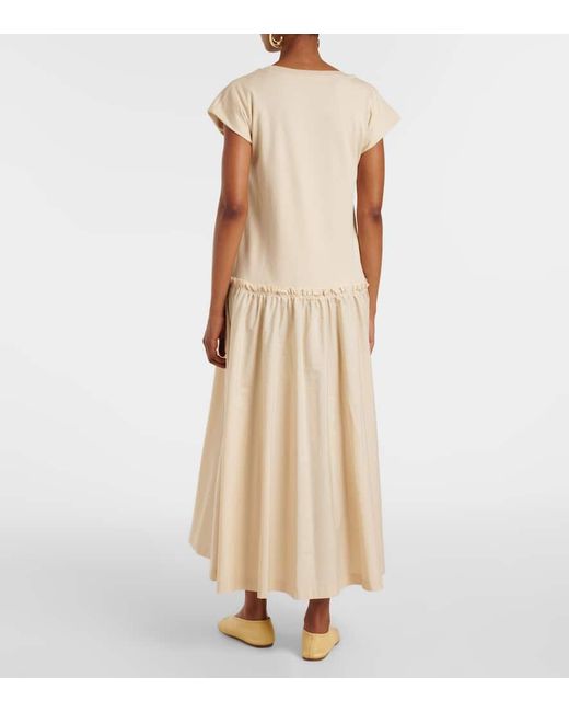 Joseph Natural Cotton Poplin Jersey Maxi Dress